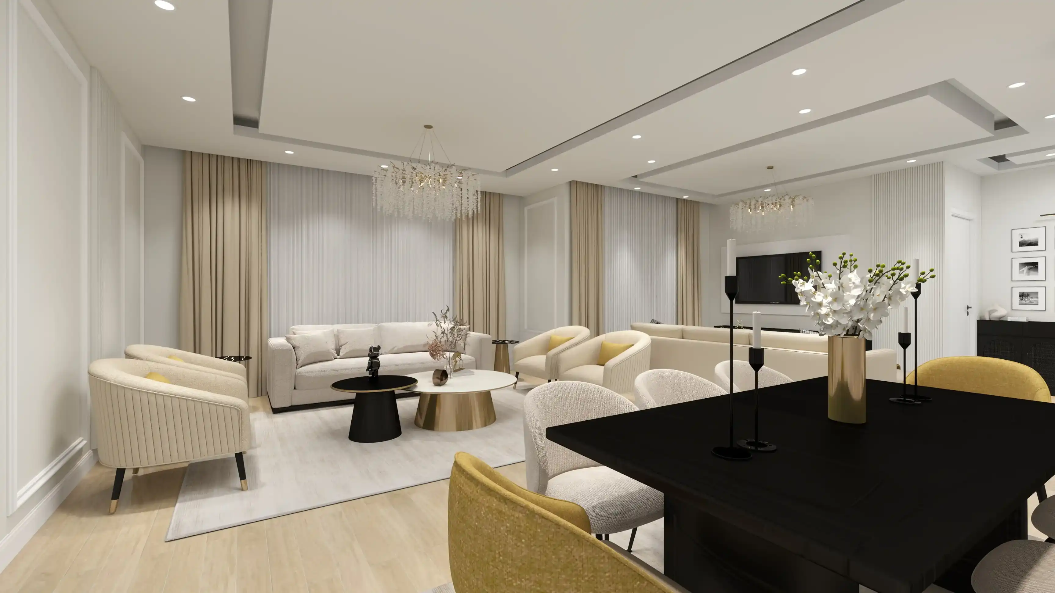 طراحی داخلی سالن