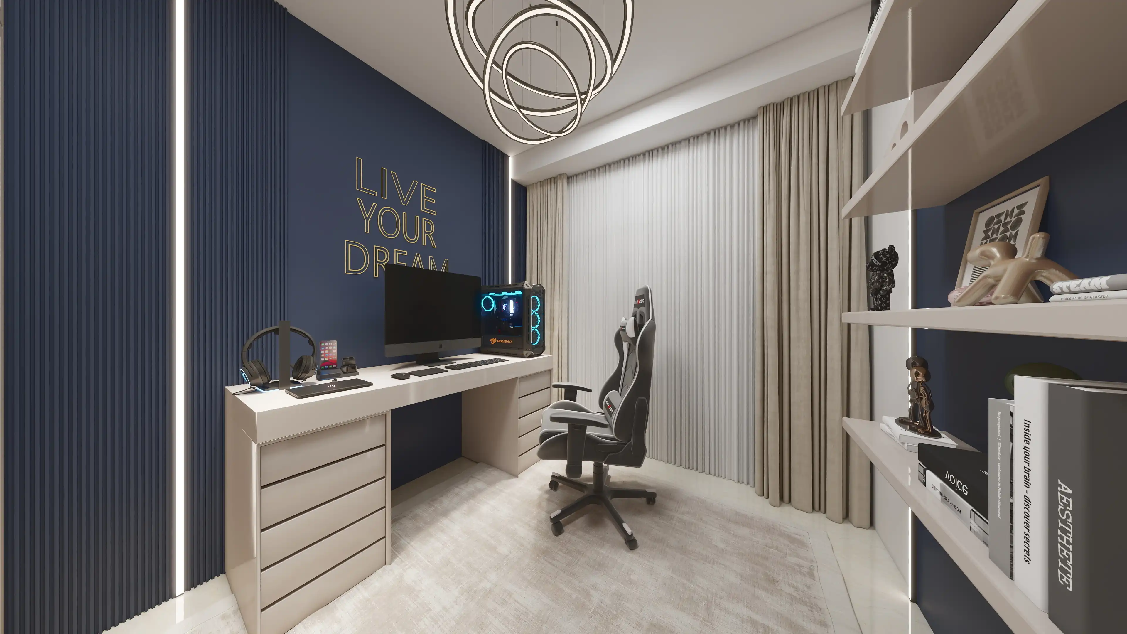 طراحی داخلی اتاق گیمینگ