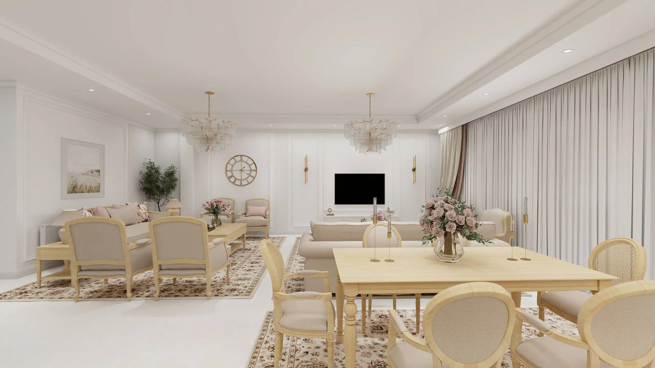 طراحی داخلی سالن