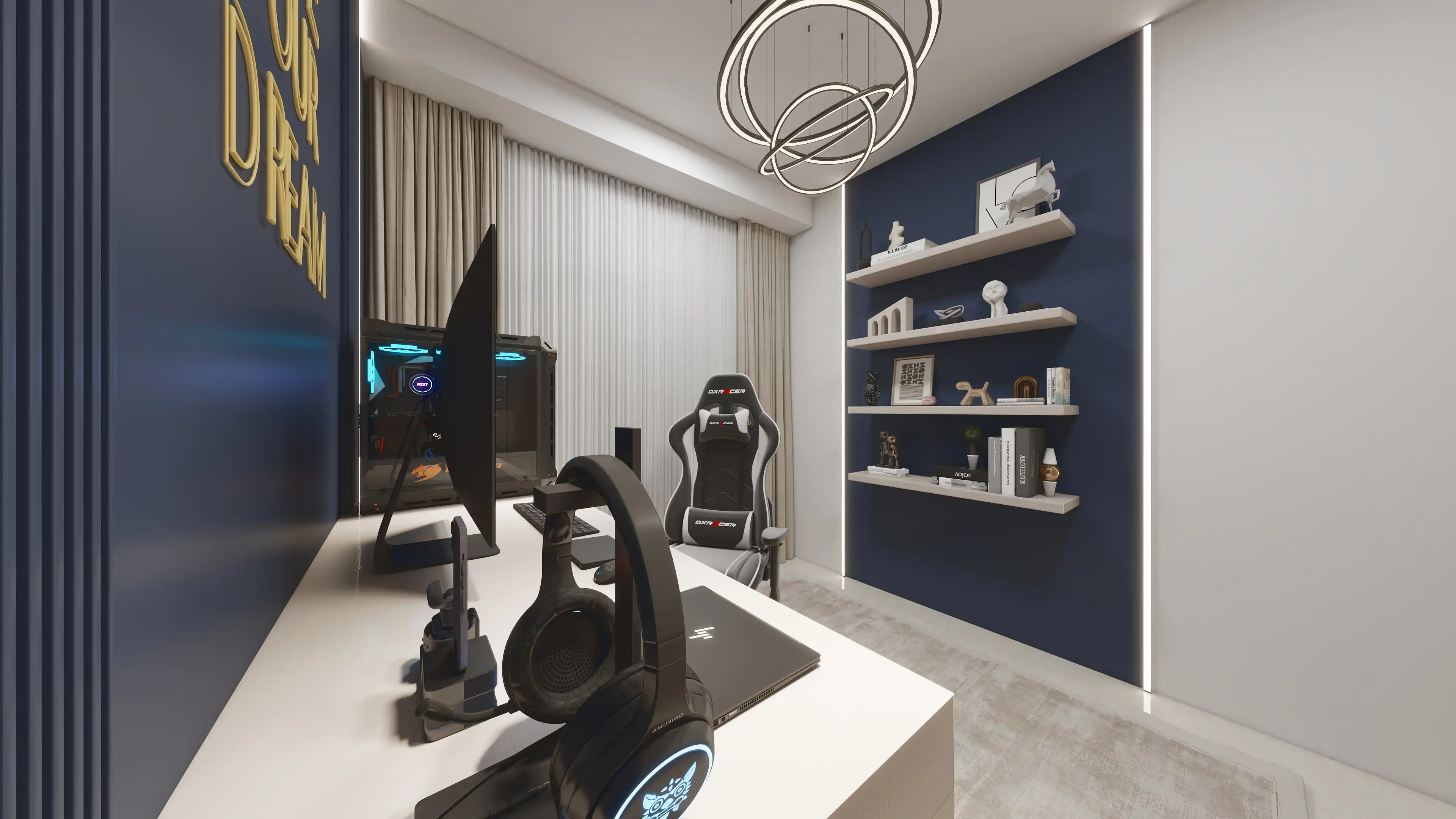 طراحی داخلی اتاق گیمینگ
