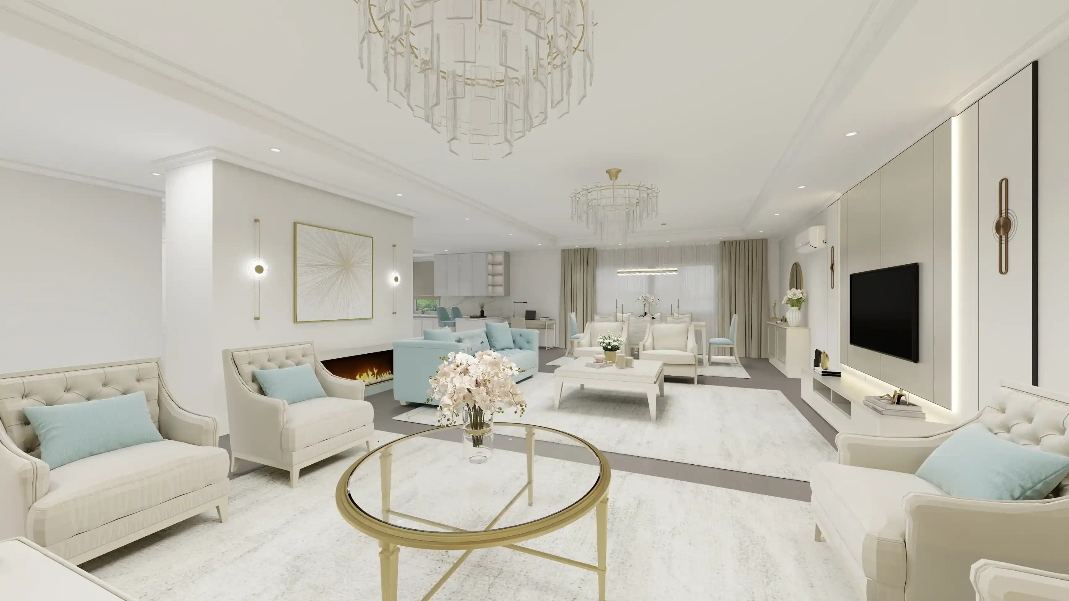 طراحی داخلی سالن