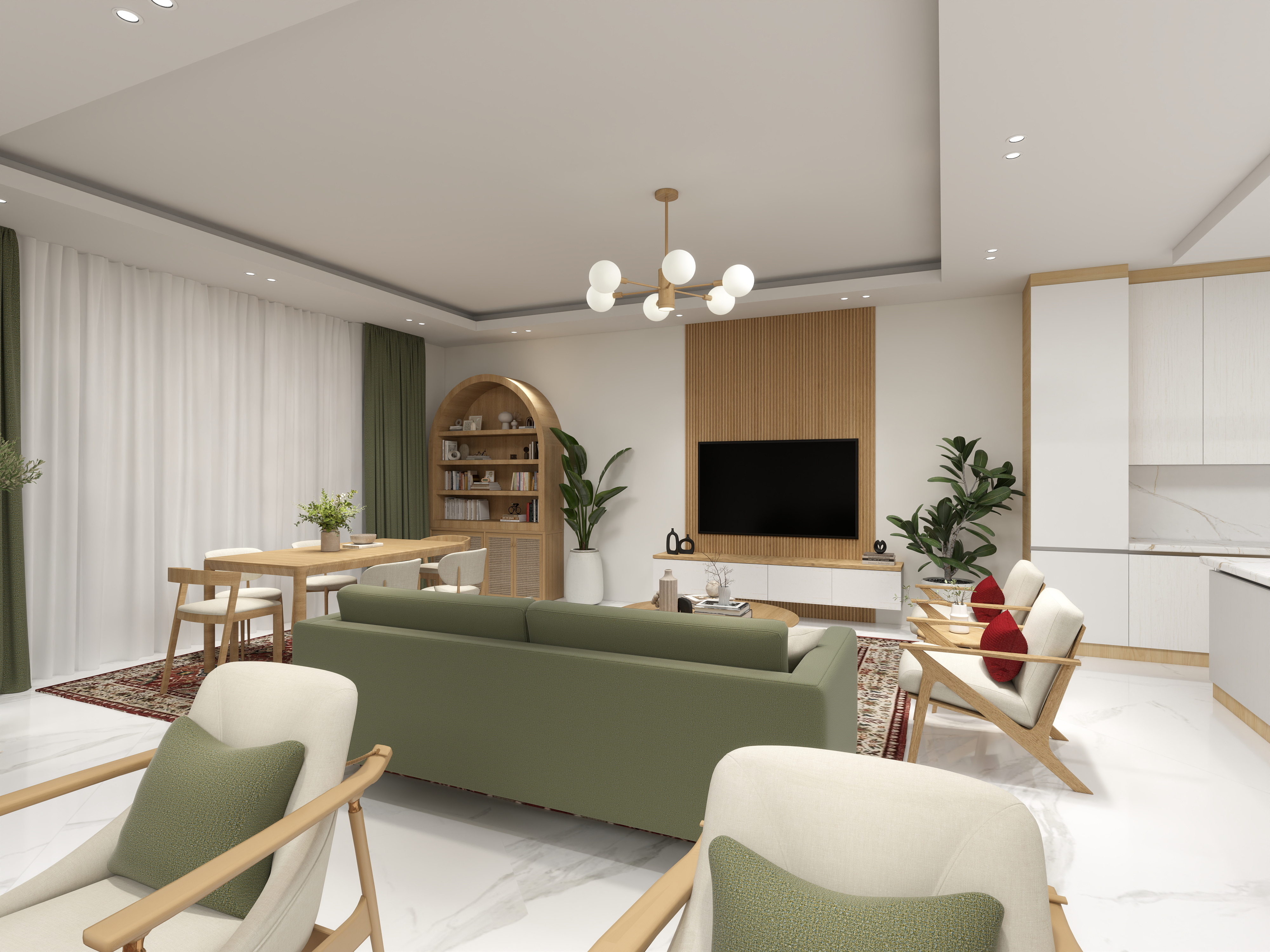 طراحی داخلی سالن