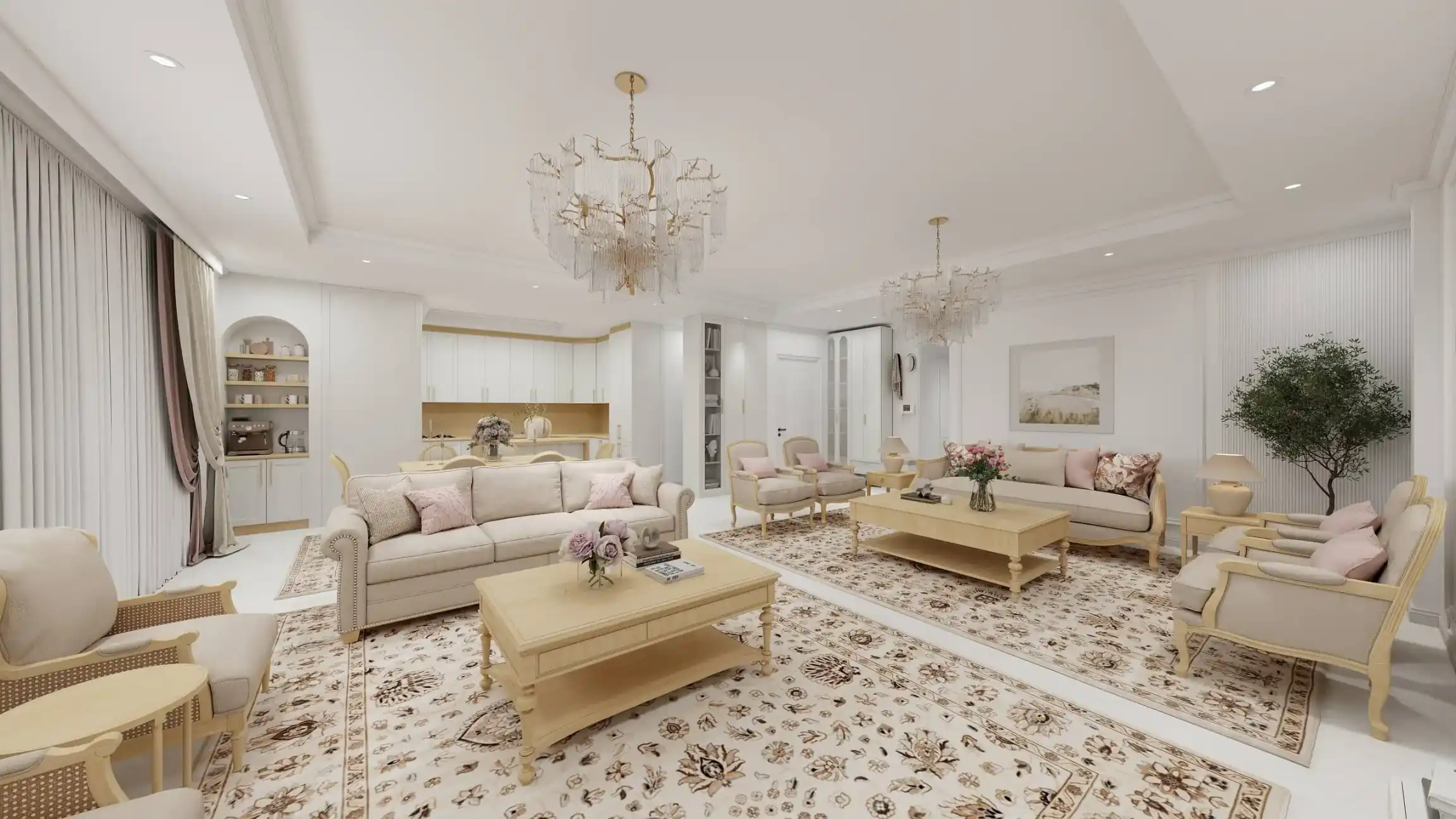 طراحی داخلی سالن