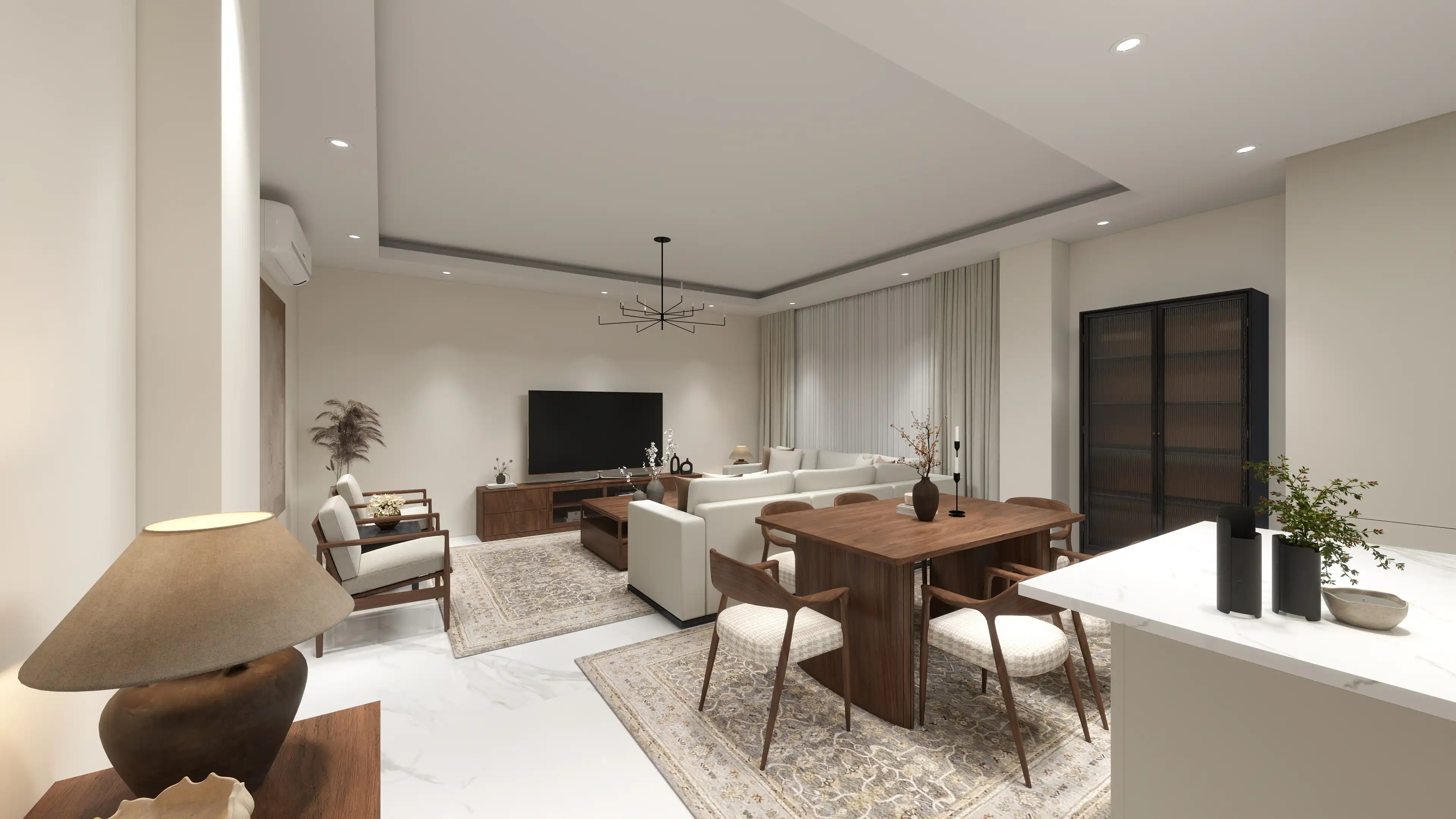 طراحی داخلی سالن